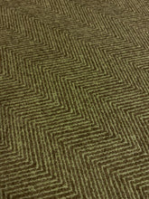 Load image into Gallery viewer, Designer Water &amp; Stain Resistant Seafoam Green Olive Herringbone Chenille Upholstery Fabric WHS 4625