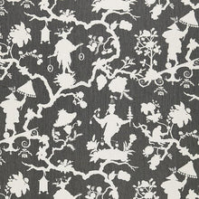Load image into Gallery viewer, Pair of Custom Made Schumacher Shantung Silhouette Print Pillow Covers - Both Sides
