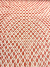Load image into Gallery viewer, Sunbrella Detail Persimmon Water Stain Resistant Coral Beige Geometric Diamond Upholstery Drapery Fabric