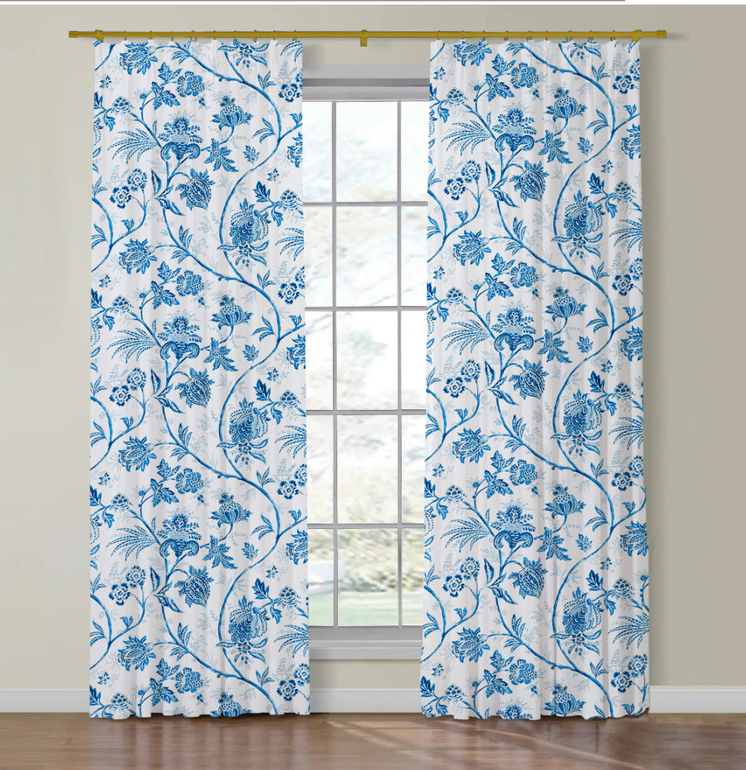 Schumacher Chinoiserie Vine Side Drapery Panels