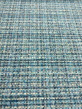 Load image into Gallery viewer, Designer Navy French Blue Grey MCM Mid Century Modern Tweed Upholstery Fabric STA 5169