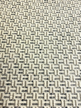Load image into Gallery viewer, 1.6 Yard Designer Water Stain Resistant Cream Black Taupe Geometric Chenille Upholstery Fabric STA 5199