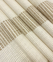 Load image into Gallery viewer, Designer Water &amp; Stain Resistant Cream Taupe Stripe Home Decor Fabric WHS 5071