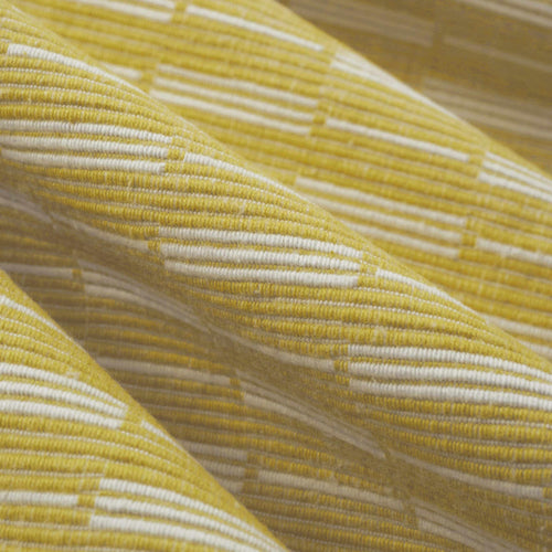 Cotton Yellow White Woven Stripe Upholstery Fabric FB