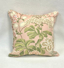 Load image into Gallery viewer, 20” X 20” Pillow Cover in Floral Botanical Thibaut Meadow in Blush - Both Sides