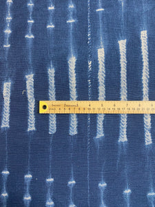 Bennison Onikoko Indigo Mudcloth Stripe Linen Upholstery Drapery Fabric WHS 5108