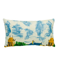 Load image into Gallery viewer, 12” X 22” Paris Rooftops Lumbar Pillow Cover in Vintage Cotton Fabric