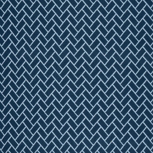 1.4 Yard Remnant Thibaut Cobblestone Marine Stain Resistant Navy Blue Geometric Upholstery Fabric STA 5120
