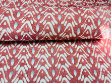 Load image into Gallery viewer, Galbraith and Paul Bellflower Terra Cotta Coral Blue Indoor Outdoor Fabric