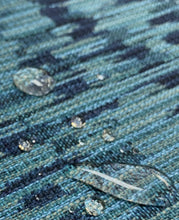 Load image into Gallery viewer, Luum Wavefield Sea Level Teal Navy Blue Abstract Indoor Outdoor Upholstery Fabric STA 5126