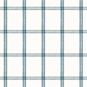 Set of Two Made to Order Thibaut Huntington Plaid Side Drapery Panels