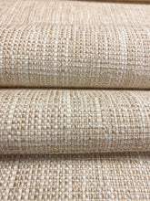 Load image into Gallery viewer, Designer Water &amp; Stain Resistant Beige Cream Oatmeal MCM Mid Century Modern Tweed Upholstery Fabric WHS 4585