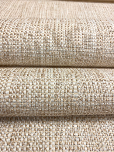 Designer Water & Stain Resistant Beige Cream Oatmeal MCM Mid Century Modern Tweed Upholstery Fabric WHS 4585
