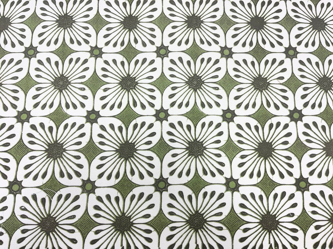 Quadrille China Seas Barbados Batik Jungle Brown on Vellum Suncloth Indoor Outdoor Fabric