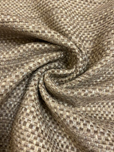 Load image into Gallery viewer, Designer Water &amp; Stain Resistant Taupe Beige MCM Mid Century Modern Tweed Chenille Upholstery Fabric WHS 4606