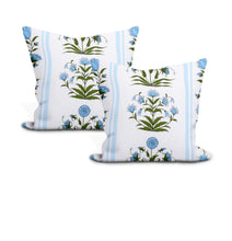 Load image into Gallery viewer, schumacher royal poppy stripe pillow stripe