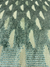 Load image into Gallery viewer, S. Harris Haystack Velvet Metal Teal Geometric Upholstery Fabric STA 5132