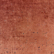 Load image into Gallery viewer, Terracotta Orange Fuchsia Cut Velvet Upholstery Fabric