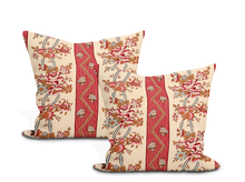 Load image into Gallery viewer, schumacher sylvain floral stripe pillow cover