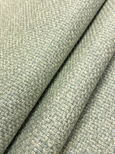 Load image into Gallery viewer, Designer Sage Green Ivory MCM Mid Century Modern Tweed Upholstery Fabric WHS 4641