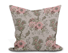 Load image into Gallery viewer, Custom Pillow Cover in Floral Thibaut Drexel Hill in Blush - One Side