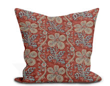 Load image into Gallery viewer, Custom Pillow Cover in Floral Thibaut St. Gilles in Red - One Side