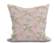 Load image into Gallery viewer, Custom Pillow Cover in Floral Thibaut St. Gilles in Blush - One Side