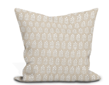 Load image into Gallery viewer, Custom Pillow Cover in Floral Thibaut Chloe in Beige - One Side