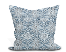 Load image into Gallery viewer, Custom Pillow Cover in Floral Thibaut Cecilia in Spa Blue  - One Side