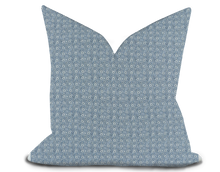Load image into Gallery viewer, Custom Pillow Cover in Floral Botanical Thibaut Holly Trellis in Blue - One Side