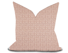 Load image into Gallery viewer, Custom Pillow Cover in Floral Botanical Thibaut Holly Trellis in Blush - One Side
