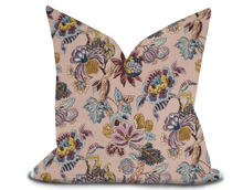 Load image into Gallery viewer, Custom Pillow Cover in Floral Botanical Thibaut Stockbridge in Blush - One Side