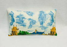Load image into Gallery viewer, 12” X 22” Paris Rooftops Lumbar Pillow Cover in Vintage Cotton Fabric