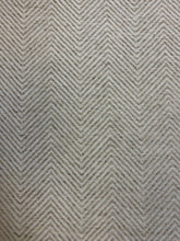 Load image into Gallery viewer, Designer Water &amp; Stain Resistant Cream Beige Herringbone MCM Mid Century Modern Chenille Upholstery Fabric WHS 4573