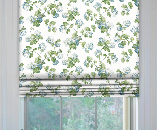 Made to Order Thibaut Sussex Hydrangea Roman Shade Colors 1-5