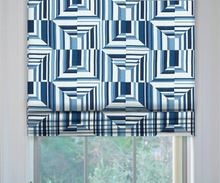 Load image into Gallery viewer, Thibaut Cubism Roman Shade