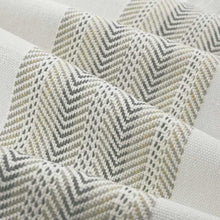 Load image into Gallery viewer, Cotton Cream Grey Taupe Beige Herringbone Stripe Upholstery Drapery Fabric FB