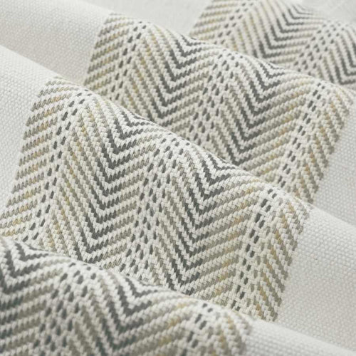 Cotton Cream Grey Taupe Beige Herringbone Stripe Upholstery Drapery Fabric FB
