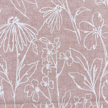 Load image into Gallery viewer, Pink White Coral Floral Embroidered Drapery Fabric MGF