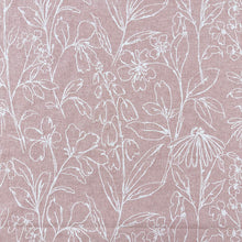 Load image into Gallery viewer, Pink White Coral Floral Embroidered Drapery Fabric MGF