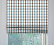 Load image into Gallery viewer, Made to Order Thibaut Saybrook Check Roman Shade Colors 1-5