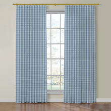 Load image into Gallery viewer, Set of Two Made to Order Thibaut Payton Check Side Drapery Panels