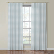 Load image into Gallery viewer, Set of Two Made to Order Thibaut Payton Check Side Drapery Panels