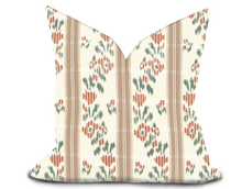 Load image into Gallery viewer, Custom Pillow Cover in Thibaut Moselle in Apricot - One Side