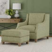 Load image into Gallery viewer, Seafoam Green Stripe Chenille Upholstery Fabric / Rainforest