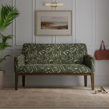 Load image into Gallery viewer, Green Beige Abstract Cut Velvet Upholstery Fabric / Eucalyptus