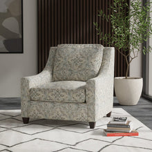 Load image into Gallery viewer, Sky Blue Grey Cream Ikat Medallion Upholstery Drapery Fabric