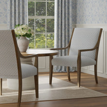 Load image into Gallery viewer, Cotton Aqua Blue White Small Scale Diamond Floral Upholstery Drapery Fabric