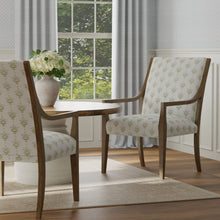 Load image into Gallery viewer, Cotton White Green Blue Floral Chintz Upholstery Drapery Fabric