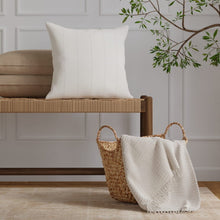 Load image into Gallery viewer, Heavy Duty Grey Cream Stripe Upholstery Drapery Fabric